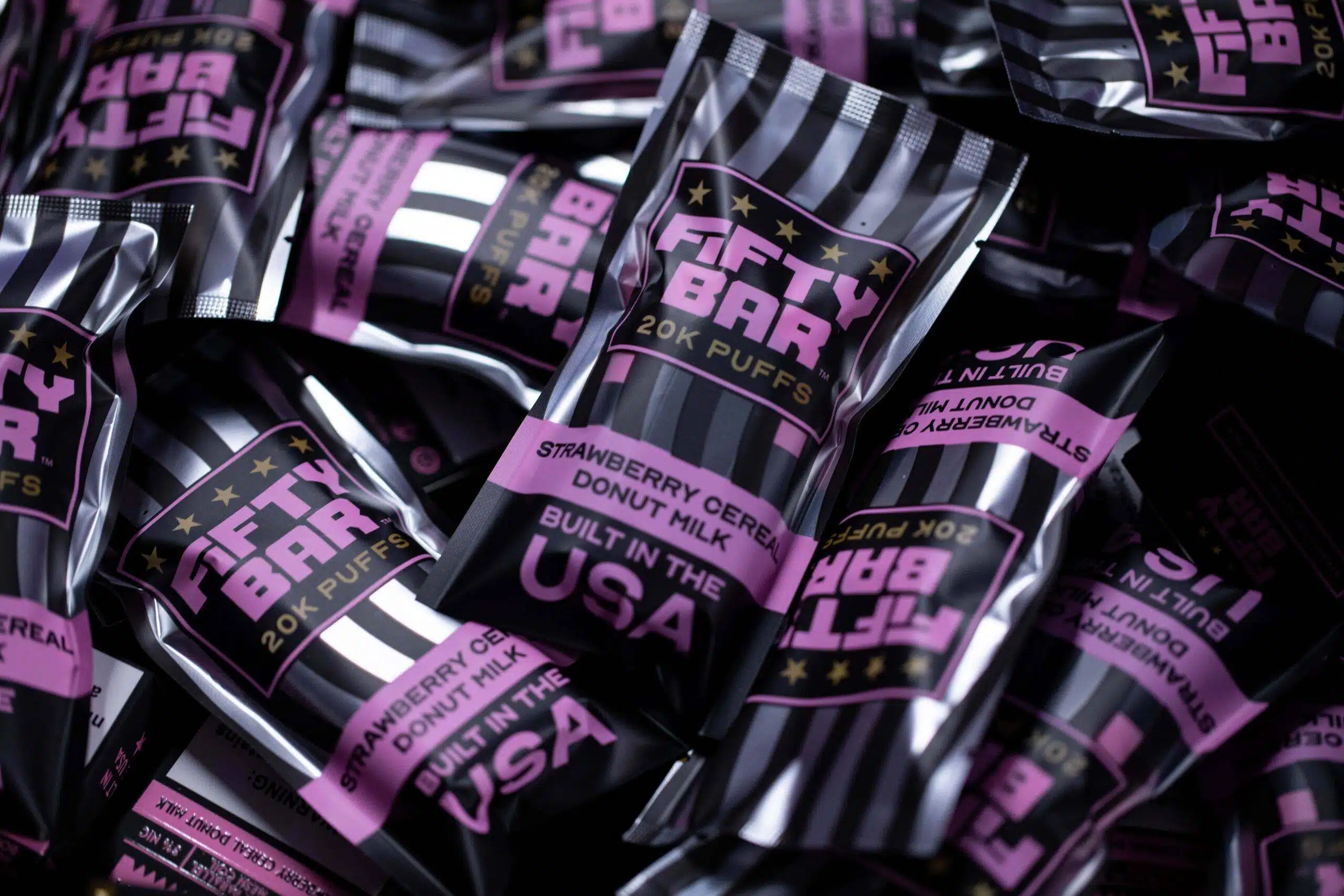 Fifty Bar Vape — Built In The USA packaging