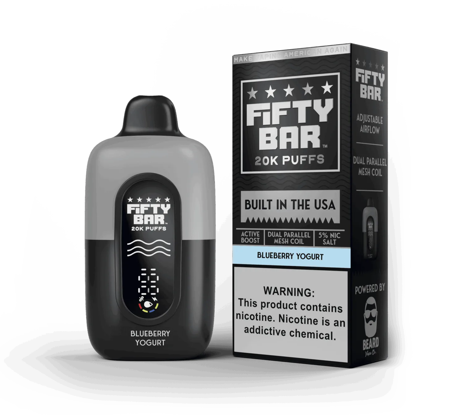 Blueberry Yogurt Fifty Bar Black Series disposable vape