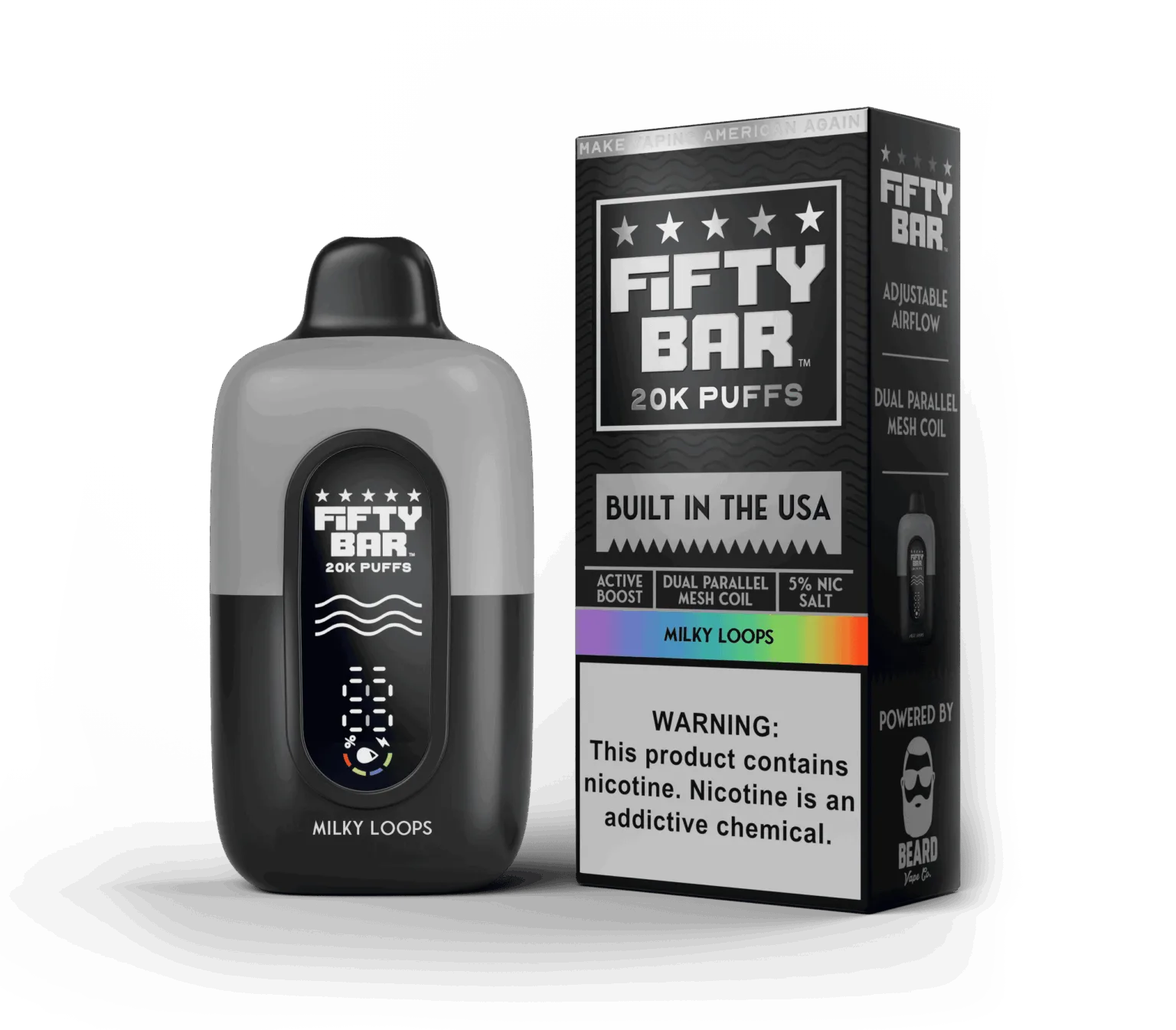 Milky Loops Fifty Bar Black Series disposable vape