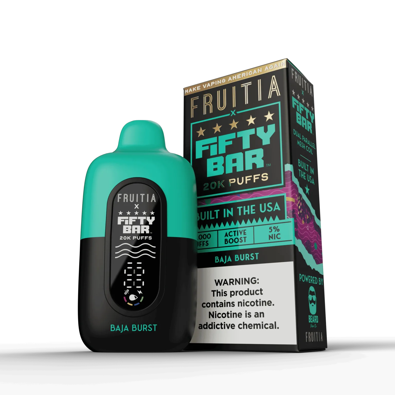 Baja Burst Fifty Bar × Fruitia 20K disposable vape