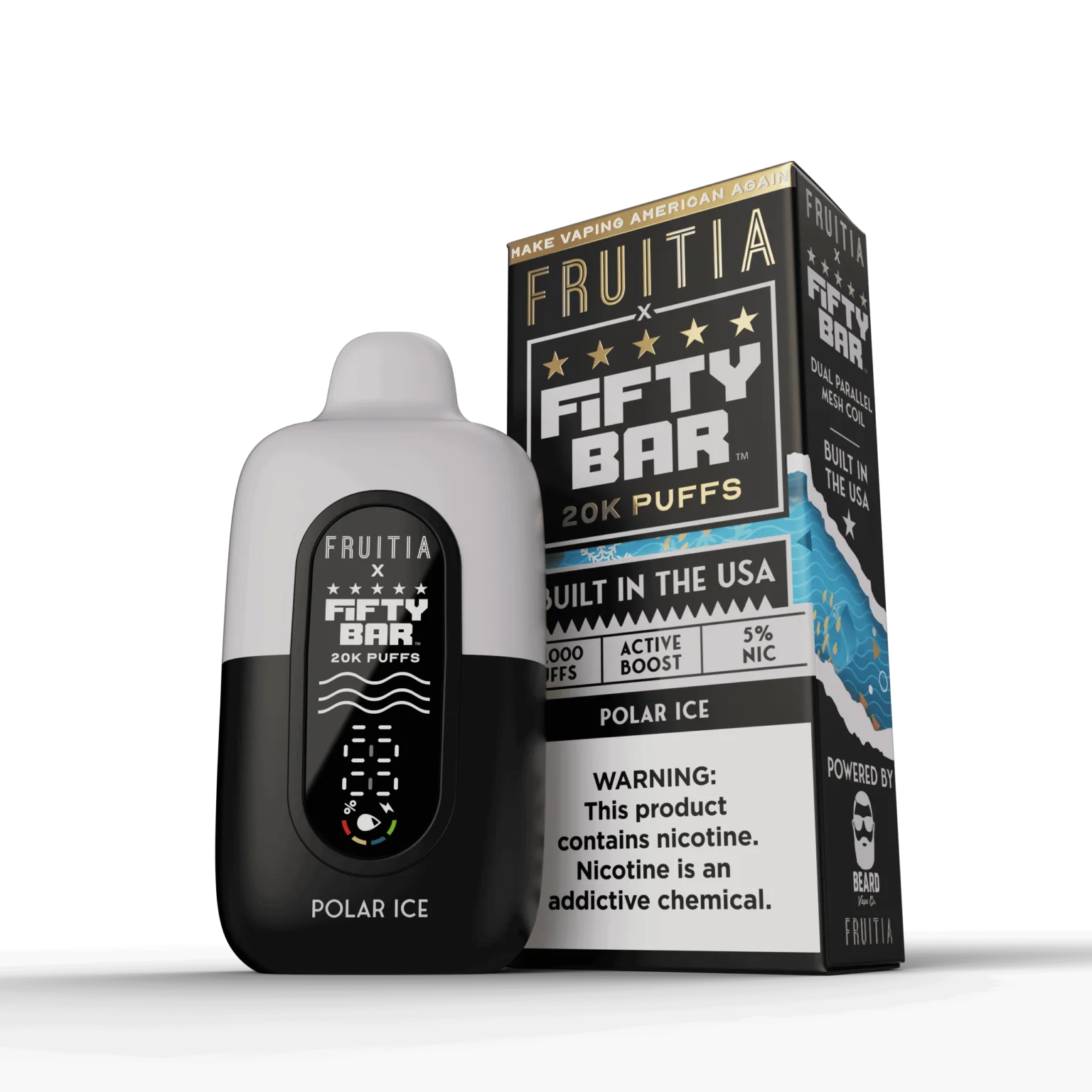 Polar Ice Fifty Bar × Fruitia 20K disposable vape