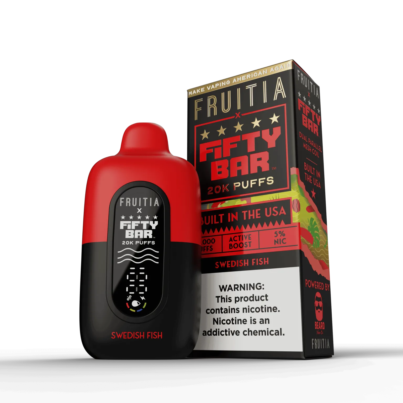 Swedish Fish Fifty Bar × Fruitia 20K disposable vape