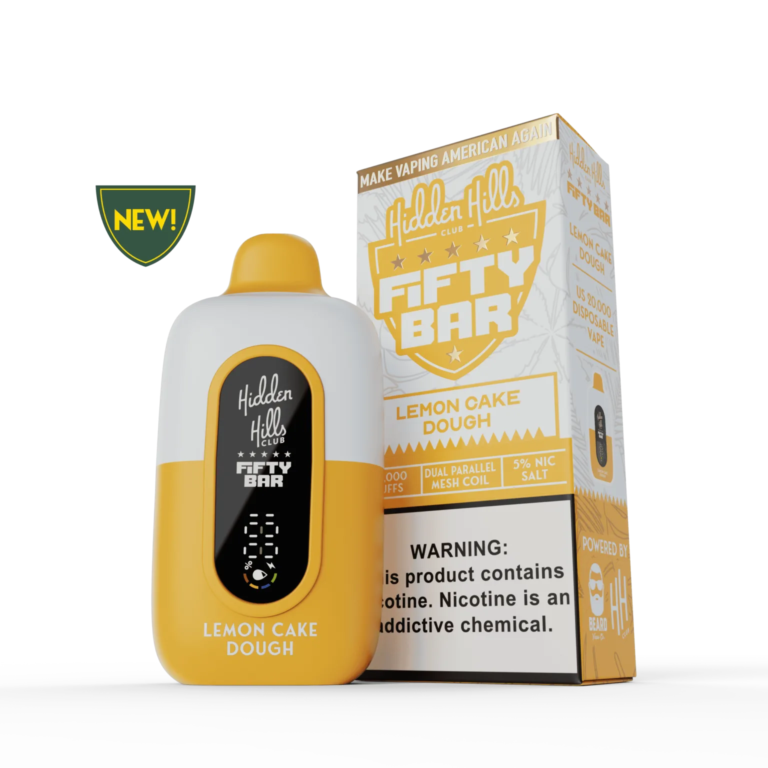 Lemon Cake Dough Fifty Bar × Hidden Hills disposable vape