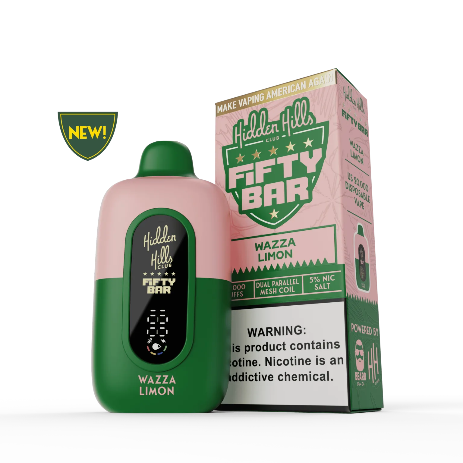 Wazza Limon Fifty Bar × Hidden Hills disposable vape