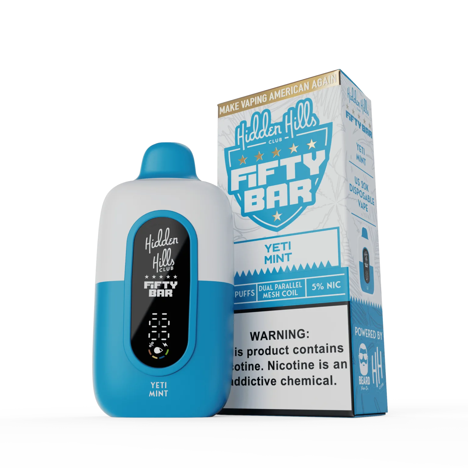 Yeti Mint Fifty Bar × Hidden Hills disposable vape