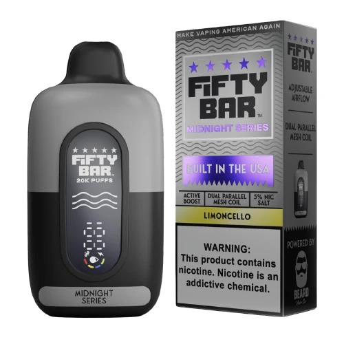 Limoncello Fifty Bar Midnight Series disposable vape