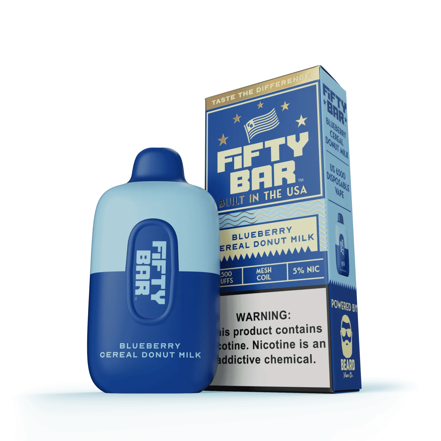 Blueberry Cereal Donut Milk Fifty Bar Original Series disposable vape