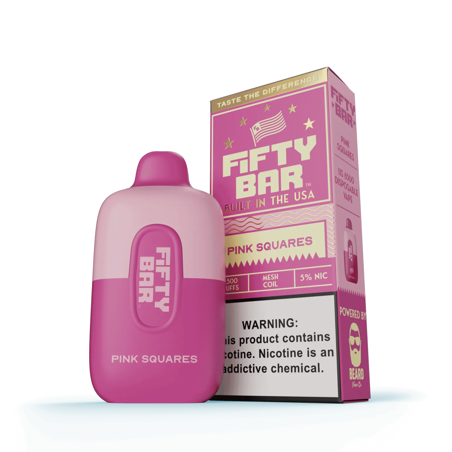 Pink Squares Fifty Bar Original Series disposable vape
