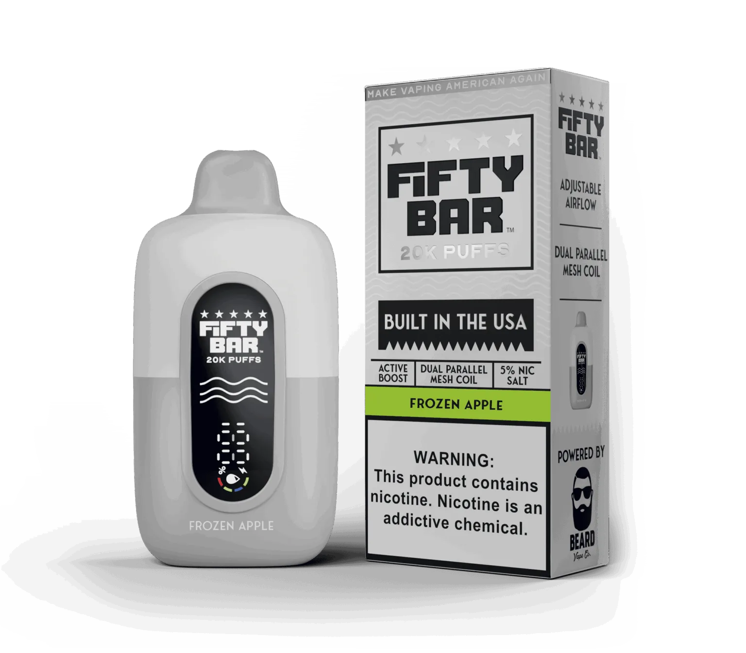 Frozen Apple Fifty Bar White Series disposable vape