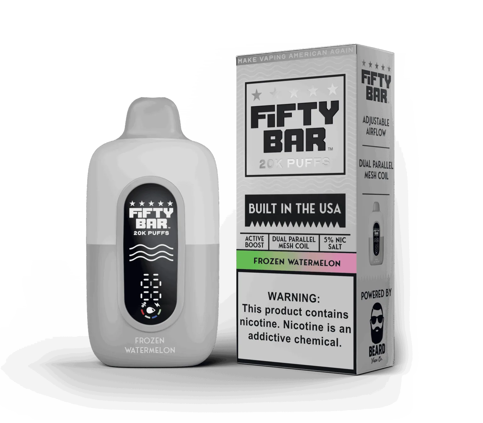 Frozen Watermelon Fifty Bar White Series disposable vape