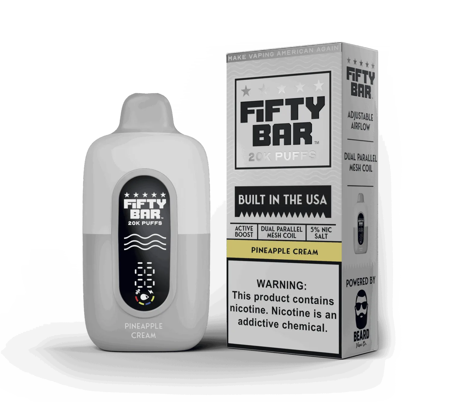 Pineapple Whip Fifty Bar White Series disposable vape