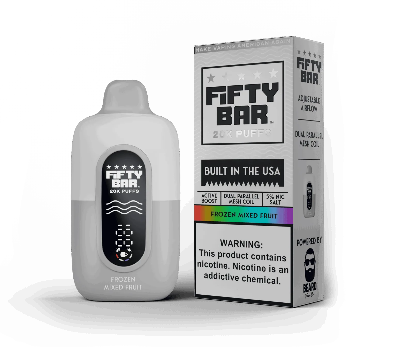 Strawberry Lemon Grape Fifty Bar White Series disposable vape