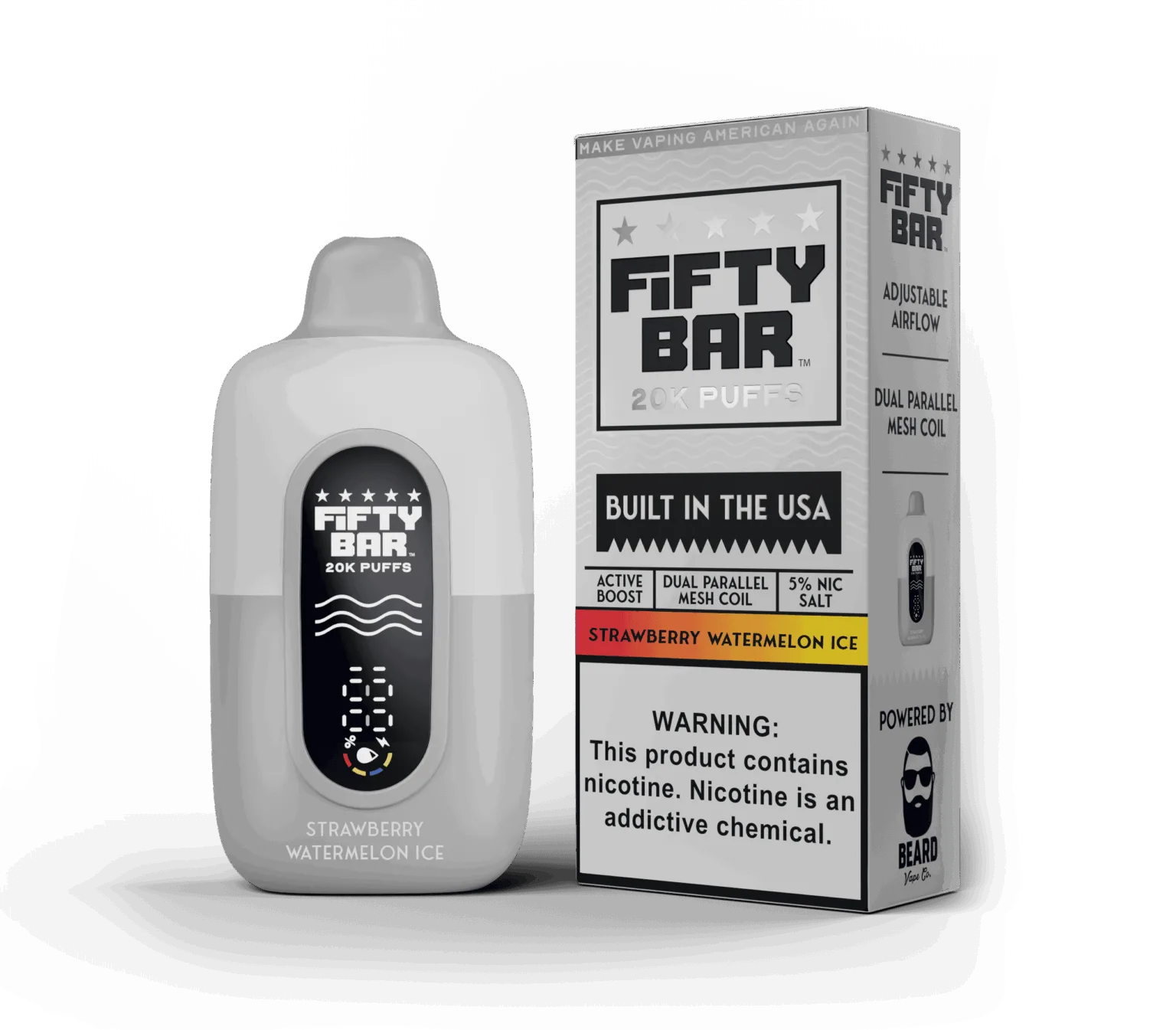 Strawberry Watermelon Twist Fifty Bar White Series disposable vape