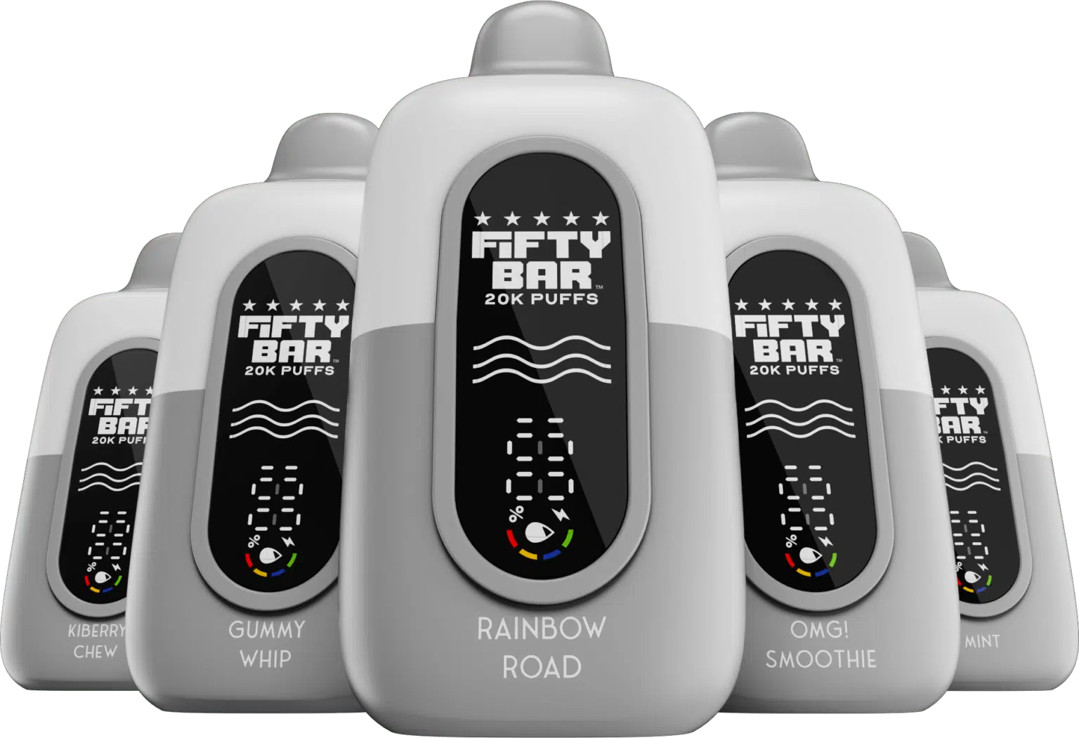 Fifty Bar White Series — white and grey devices